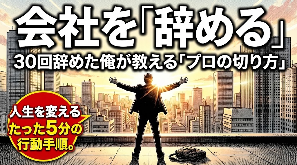【退職代行は逃げじゃねぇ】30回辞めた俺が本気で教える「退職代行」の使い方