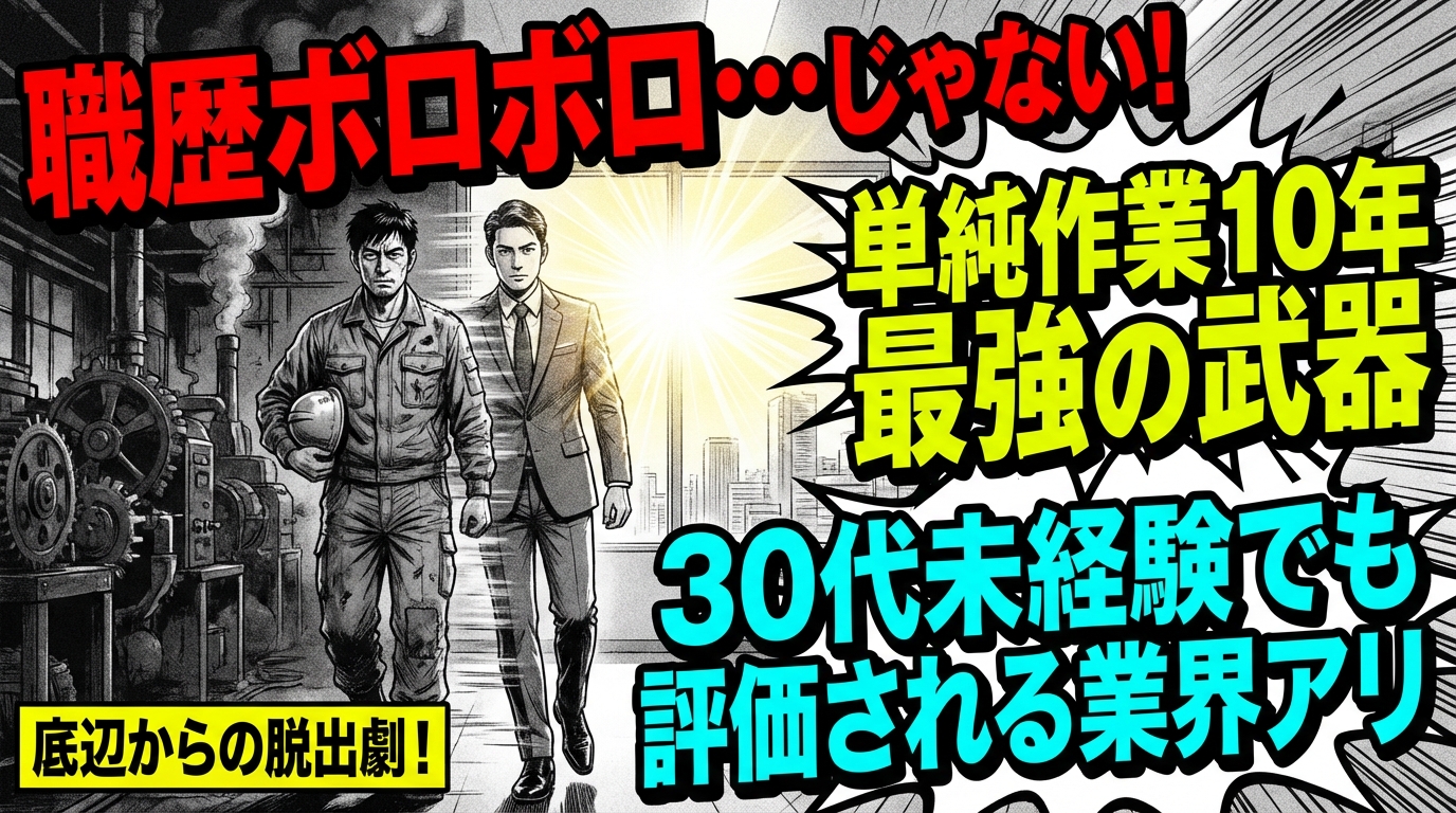 職歴ボロボロ…じゃない！単純作業を10年続けた30代が評価される「意外な業界」とアピール術